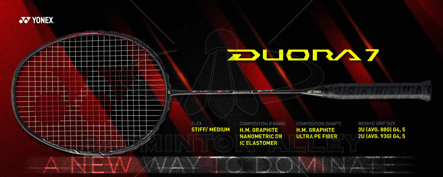 Yonex Duora 7 Dark Gun (Duo7-3UG5) Badminton Racket