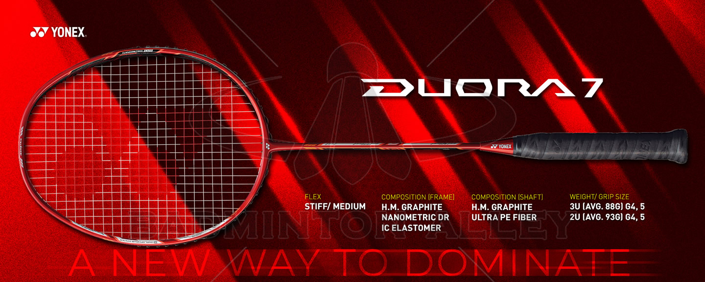 Yonex Duora 7 Red (Duo7-3UG4) Badminton Racket