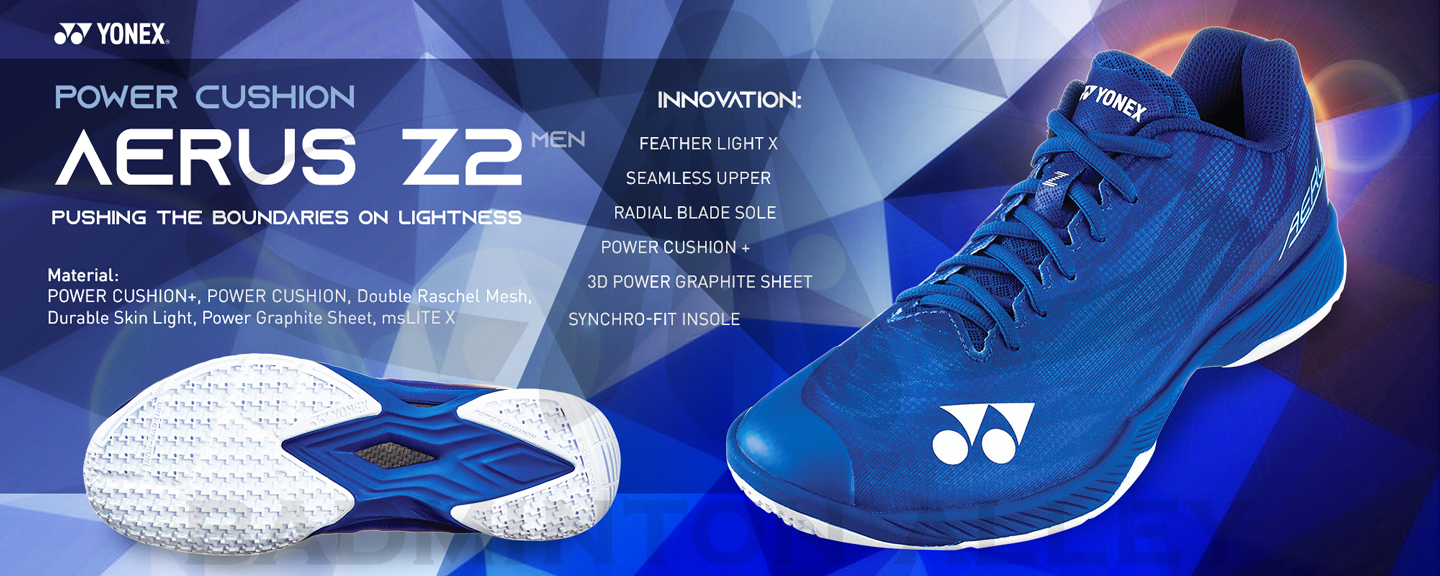 Badminton Alley - Yonex Power Cushion Aerus Z2 MX Navy Blue Men Badminton Shoes