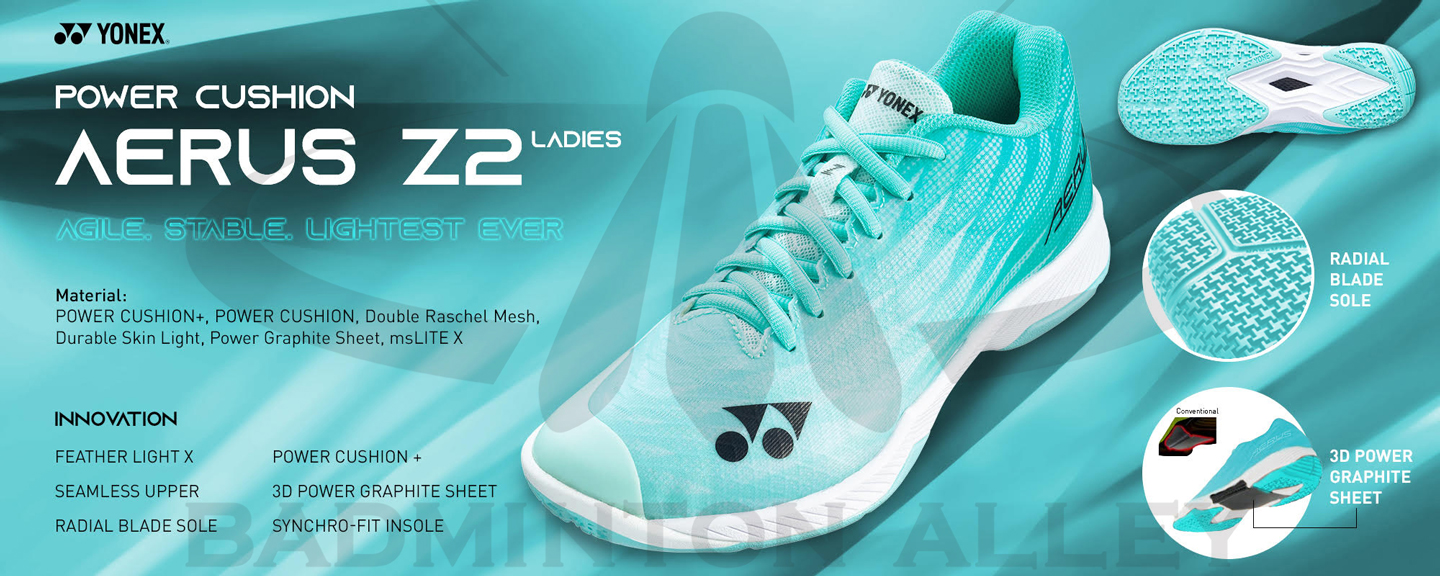 Yonex Power Cushion Aerus Z2 LX Limited Edition Mint Women Badminton Shoes