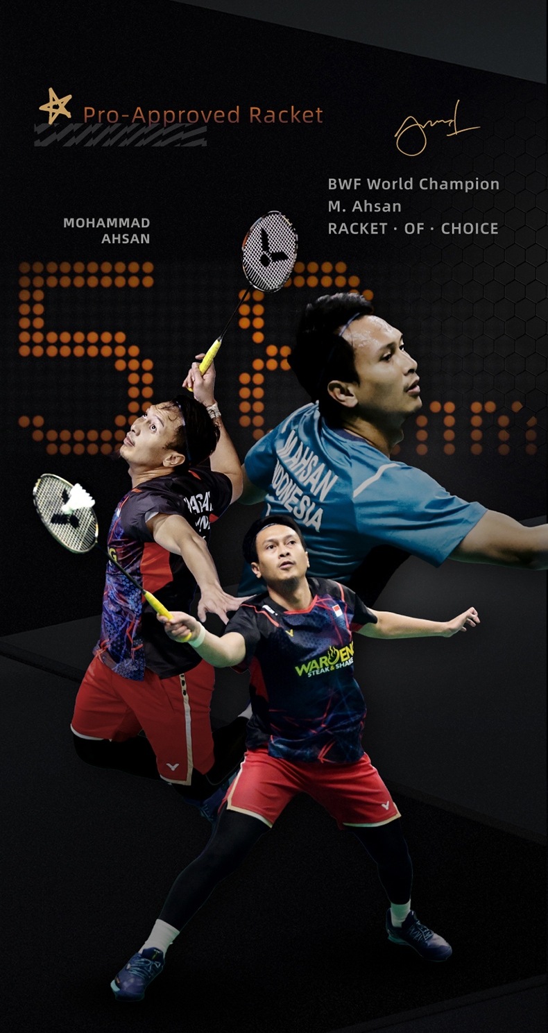 Victor Thruster Falcon Ultra C (TKF Ultra ) Black Moonless Night Badminton Racket - Mohammad Ahsan