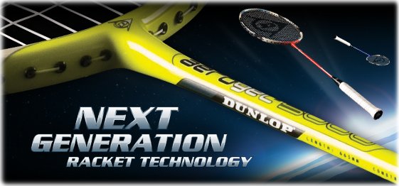 Dunlop next generations racket technology including aerogel and m-fil
