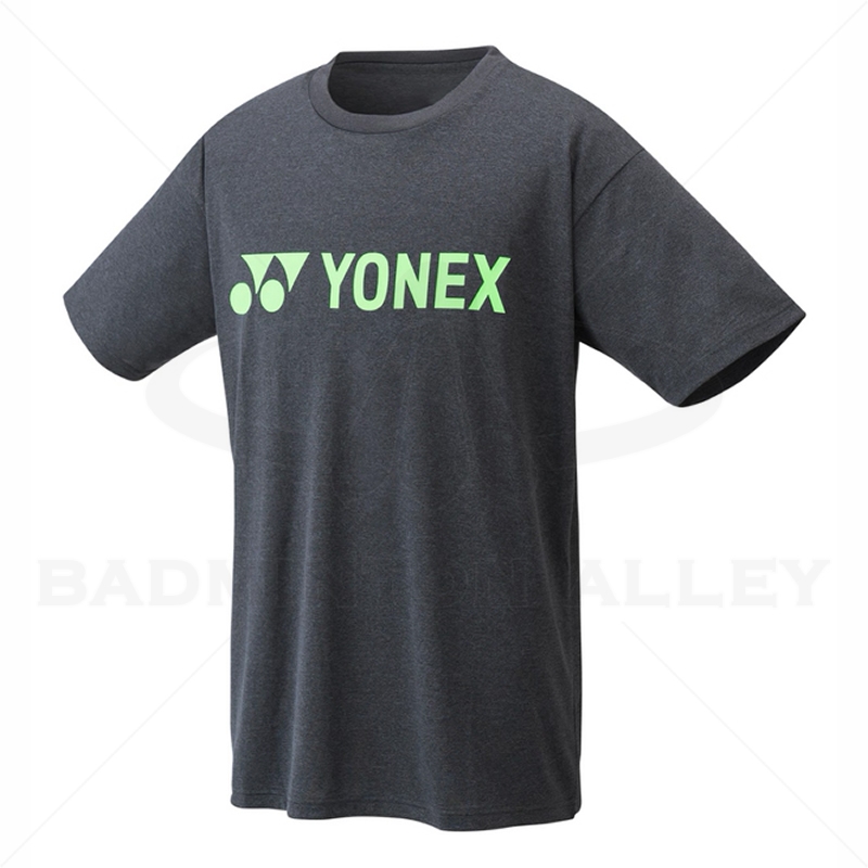 Yonex YY Logo T-Shirt Charcoal Grey with Teal Logo UNISEX
