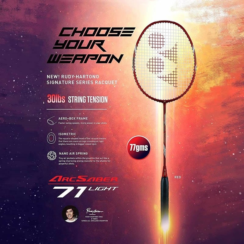 Yonex ArcSaber 71 Light 5UG5 Red Badminton Racket