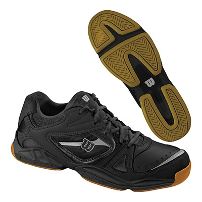 Wilson Court Challenge 700 Mid Badminton Shoes (Black/Silver)