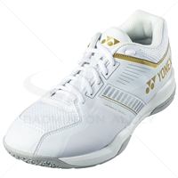 Yonex Power Cushion Strider Flow WIDE White Gold Badminton Shoes