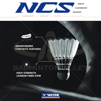 Victor New CarboSonic (NCS) Synthetic Carbon Fiber Feather Shuttlecock