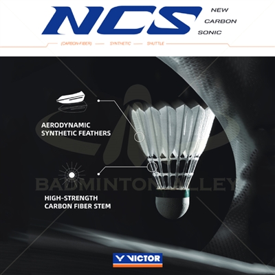 Victor New CarboSonic (NCS) Synthetic Carbon Fiber Feather Shuttlecock