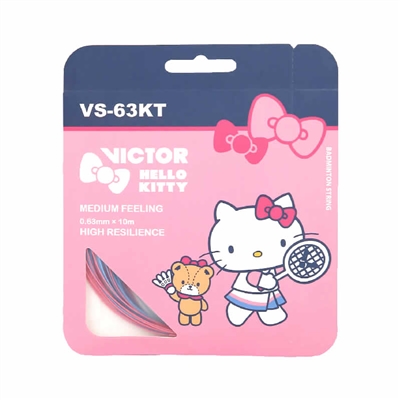 Victor VBS 63 (VBS63) Hello Kitty Badminton String Pink Blue 10m/33ft