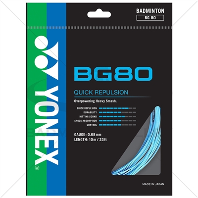 Yonex BG-80 SKY BLUE Badminton String