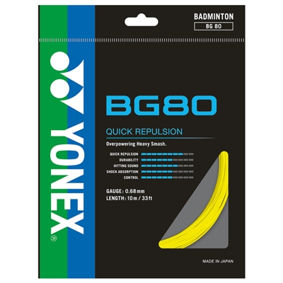 Yonex BG-80 Yellow Badminton String